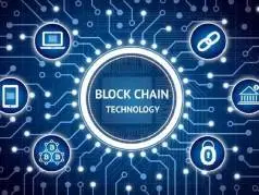 Blockchain network visualization representing DeFi and Web3 decentralized application development